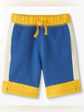 Hanna Andersson Colorblocked Sweat Shorts, Color: Blue/Yellow, Size: 150 Boys 12